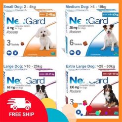 NexGard - Viên Nhai Phòng Và Trị Ve, Rận, Bọ Chét, Ghẻ Demodex Dành Cho Chó [1 Viên] - 2-4kg, Viên