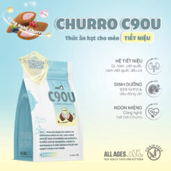 Hạt Churro PetQ C90U Cho Mèo - Thức Ăn Cho Mèo Tiết Niệu, Bổ Sung DL-Met, Việt Quất