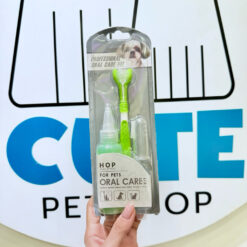 Bộ Bàn Chải Đánh Răng Cho Chó Mèo 3 Đầu + Gel Làm Sạch Răng Bàn Chải Ngón Tay Vệ Sinh Răng Miệng Thú Cưng