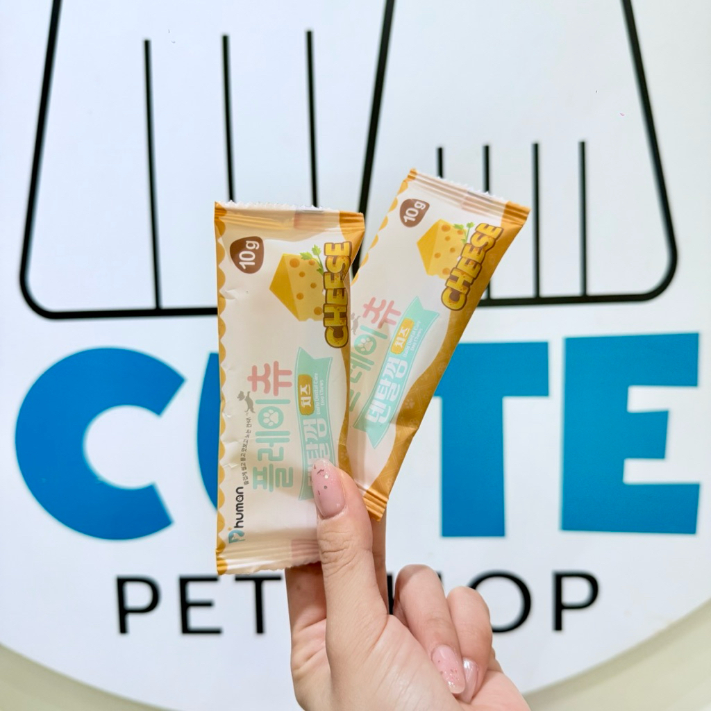 Bánh Thưởng Chó Dhuman Play Chew Dental Gum Cheese 10g – Snack Chó Sạch Răng, Ít Dị Ứng, Dễ Tiêu Hóa, Vị Phô Mai