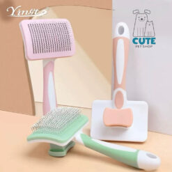 Lược chải lông chó mèo YinGe Pet Comb – Slicker Brush tự làm sạch, gỡ rối lông rụng cho thú cưng